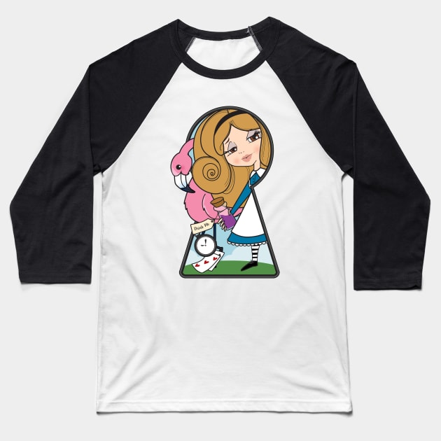 The entrance to Wonderland Baseball T-Shirt by ilaamen